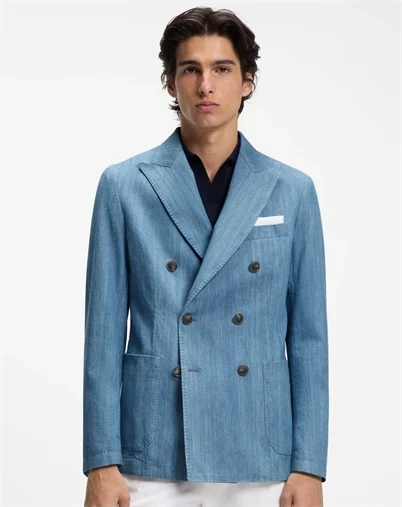 Hugo Boss - Italian Cotton Blazer - Light Pastel Blue 